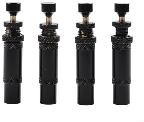 URPIZY Auto Reifen Entlüfter Ventil 4 Stück Messing Einstellbar 10-30 PSI 4X4 Offroad Auto-Stop Luftablassventil Für SUV Geländewagen LKW Motorrad ATV Robust Präzise Reifendruck Absenker