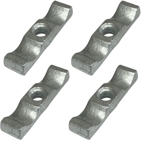 50mm (2 Inch) Zinc-Plated Turn Buttons - Pack of 4 | Durable metal thumb catches for shed doors, gates, rabbit hutches and cabinets