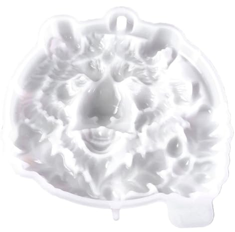 jojofuny Moule en Silicone Tête D’Ours pour Porte-clés, Moulage Époxy Flexible et Résistant à L’Usure, Démoulage Facile, DIY