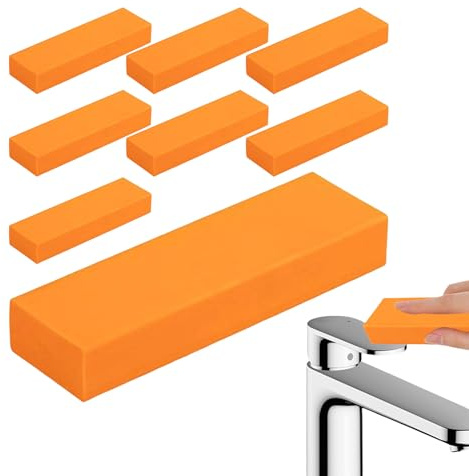 DAWCBVJQ Eliminador de Arañazos para Acero Inoxidable | Borrador de Arañazos de Acero Inoxidable,8 Piezas Goma Reutilizable para Eliminación de Manchas en Utensilios de Cocina Sarro Electrodomésticos