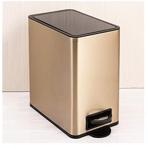 Bidoni della Spazzatura Interni Cestino in Acciaio Inossidabile Creativo lattina del Pedale Domestico lattina di immondizia con Copertura Semplice ed Elegante bidone della Spazzatura Stretta, bidone