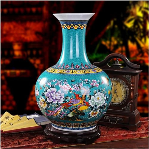 GTHTUHFD Vase Antique en Porcelaine Émaillée, Grand Vase De Sol, Décoration Classique Chinoise, Grands Vases De Palais Anciens, B,B
