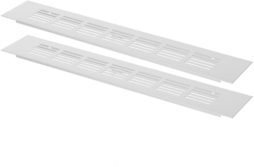LALAFINA 2 Piezas Puerta De Armario De Malla Transpirable Rejillas De Ventilación Rectangulares De Aleación De Aluminio Para Puertas De Armario Roperos y Muebles Rejilla De Ventilación De a