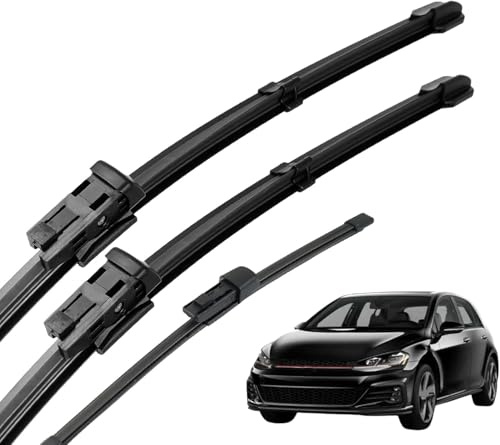 Scheibenwischer Wischerblätter für VW Golf MK 7 2012-2020, Vorne Hinten Satz Frontscheibenwischer und Heckscheibenwischer Ersatz Wischblätter klare Sicht