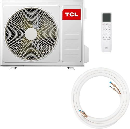 TCL Climatiseur split 24000 BTU BreezeIN avec WIFI, commande vocale, pour 70 m² – 4 en 1 : chauffer, refroidir, déshumidifier, ventiler – avec mode antigel 8 °C, Éco & Turbo.