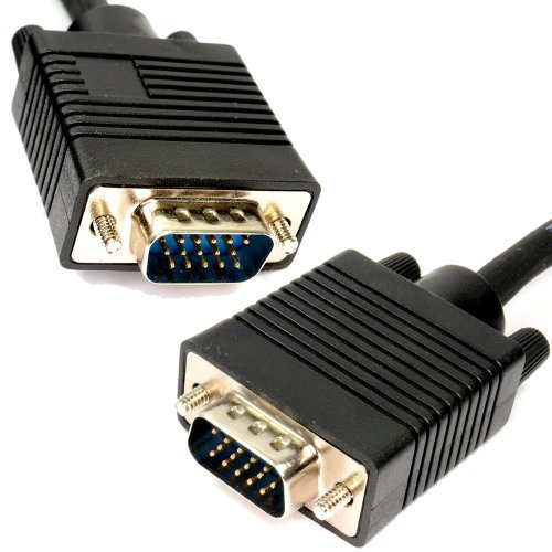 kenable SVGA PC Moniteur câble 15 Broches Mâle Vers Mâle VGA Cordon 15 m Noir [15 mètre/15m]