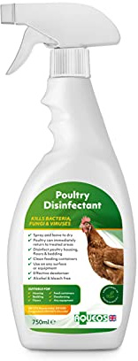 Aqueos Anti-Bacterial, Anti-Viral, Anti-Fungal Poultry Disinfectant |Housing | Equipment | 750 ml | Anti-Bacterial, Anti-Viral, Anti-Fungal, Housing, Equipment