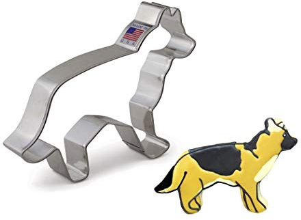 German Shepherd Premium Dog Cookie Cutter 13.34 cm, Made in USA by Ann Clark