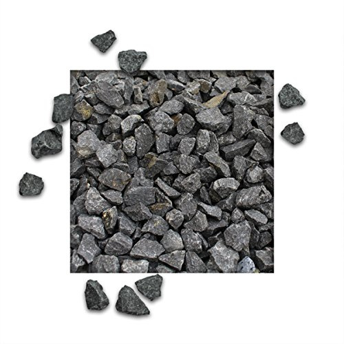 Kieskönig 25 kg Basaltsplitt Anthrazit Gartensplitt Ziersplitt Deko Marmor Dekoration Splitt Körnung 16/22 mm