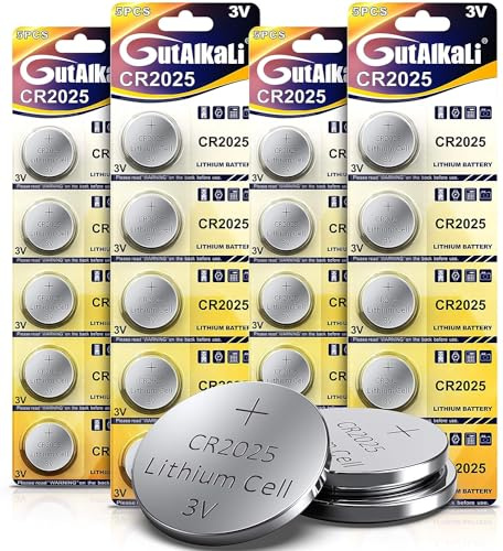 GutAlkaLi 20 Stück CR2025 3V Lithium Knopfzelle Elektro CR 2025 Lithium