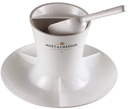 Moët & Chandon Ice Impérial Set inkl. runder Schale mit Eiswürfelbehälter, Ablage und Eisschaufel