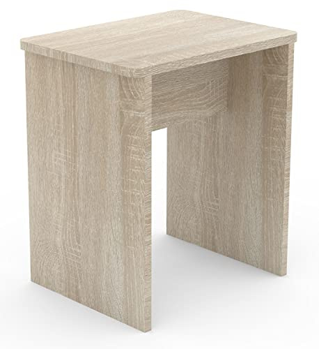 VCM Holz Sitzhocker Würfel, Fußablage mit den Maßen H. 45 x B. 40 x T. 30 cm, Beistelltisch Esal