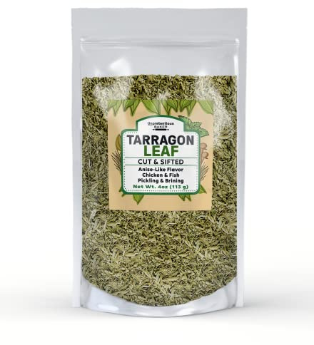 Unpretentious Tarragon, 4 oz, Cut & Sifted, Salads & Soups, Light Anise Flavor