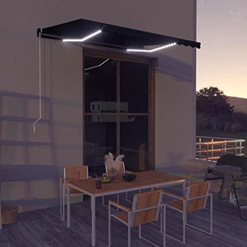 INLIFE Store à bras articulé avec LED 350 x 250 cm Anthracite 21,24 kg 3051244