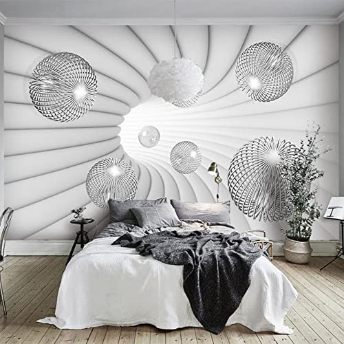 TANYANG Moderne 3D Stéréoscopique Boule Murale Papier Peint Salon Étude Fond Peinture Mur Extension Espace Papiers Peints Pour Mur 3 D 150Cm(W)×105Cm(H)