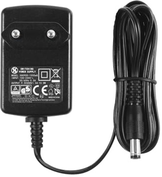 Fuente de alimentación de CA a CC 9 V 1,5 A, clavija de 5,5 mm x 2,1 mm, enchufe europeo, centro negativo