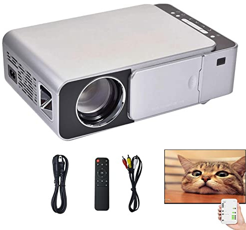 COMFOLIVING Proiettore, Proiettore 4K con di Soppressione del Rumore, Proiettore per Telefono Wireless WiFi Proiettore TV A LED Portatile per Chiavetta TV, PC, Laptop, Chiavetta USB E Lettore Mu