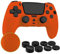 MyGadget Housse Silicone Compatible avec Manette PS5 - INCL. 8 Capuchons pour Joysticks (Petits | Grands) - Coque pour Playstation 5 Dualsense Wireless en Orange