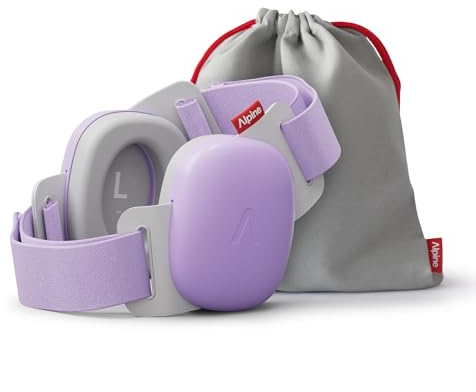 Alpine Muffy Baby Komfort, Gehörschutz für Babys & Kleinkinder, Getestet in Deutschland, Einzigartiges Kopfband Für Einen Sicheren & Bequemen Sitz, Verstellbar <48 Monate, Kopfhörer Lärmschutz, Lila