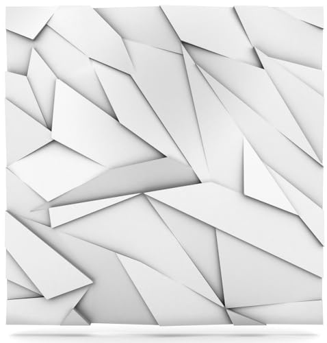 DECCART 3D Wandpaneele weiß 60x60 cm 3 Stück | 1.08 m², Paneele Wand Wall Panels Deko Wandverkleidung Innen Panel Deckenverkleidung Decke Deckenpaneele Platten EPS