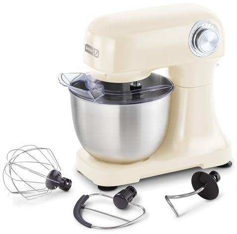 Dash 3.5QT Tilt-Head Stand Mixer - Electric Stand Mixer with Stainless Steel Bowl and Splash Guard For Baking - Cream, 3.5-Quart