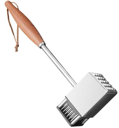 Baoblaze Utensilio de Cocina para Ablandar Carne, Mazo de Acero Inoxidable con, con Asa, Individual
