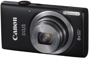 Canon Digital Camera IXUS 135 Black 16MP 8x Optical Zoom Wi-Fi/Bluetooth Enabled (Renewed)