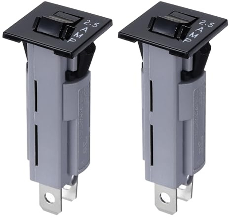 QUARKZMAN 2Pcs Interruttori Termici 125/250VAC 32VDC 2.5A Reset Manuale Pulsante Elettrico Interruttore Termico Protettore Sovraccarico per Attrezzature Elettriche