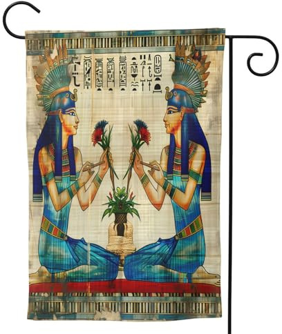 Mexpekil Bandiera da giardino retrò dell'antico Egitto da donna, 71,1 x 101,6 cm, su entrambi i lati, decorativa per esterni, per patio, cortile, prato