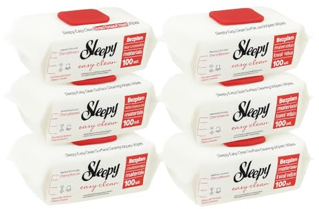 Sleepy Easy Clean EXTRA Cleaning Towel,(6x100) Cloths, Wipes, Antibacterial, Extra Large and Strong, Vegan (Cherry Blossom Frangrance)