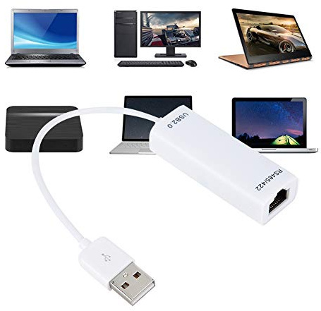 Keenso USB en RS485/RS422 -konverter -Adaptador Grado Industrial con chip británico PL2303 para velocidad de transferencia de datos rápida para ingenieros, blanco