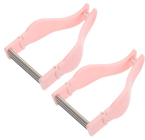 STOBAZA 2 Stück Manueller Gesichtshaarentferner Spirale Epilierer für Frauen Sanfte Hautschonende Gesichts haarentfernung Leichtes Ergonomisches Design für Kinn Wangen und Lippen Tragbar