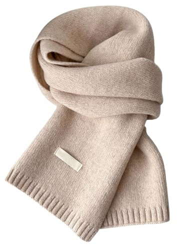 Generisch Schal Damen Kaschmir Winterschal Wollschal Weiche Warm Strickschal Kuschelschal Kuschelig Herbst Winter Baumwollschal Damenschal Einfarbig Gestrickter Scarf Weihnachten Geschenke