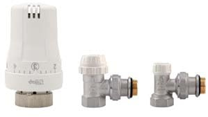 1 PZ kit valvole termostatiche ad angolo attacco f art.kit3 - f 3/8 NextradeItalia Mod.FERX.FERTEXEDA