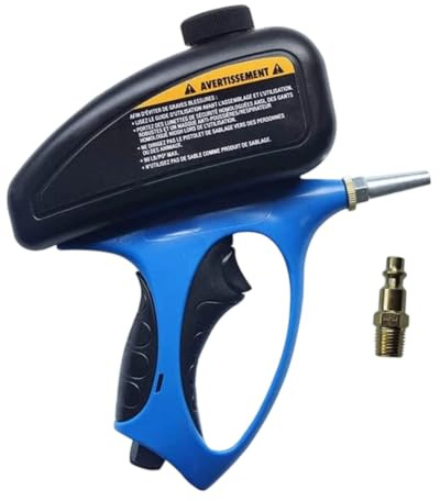 Garosa Kit Pistola Sabbiatrice per la Rimozione della Ruggine del Compressore D'aria | incisione del vetro, pulizia delle piastrelle della piscina, alimentazione a sifone a gravità, a prova di perdite, portatile