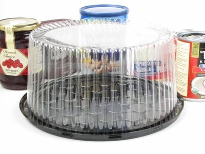 WG27 WG27 - Contenitore Torte, Espositore in Plastica Usa e Getta, per Torte a 2 – 3 Strati (10 Conteggio, 20 cm di Diametro Interno a Cupola Alta)