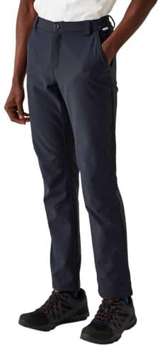 Regatta Fenton Softshell - Pantaloni da Passeggio da Uomo, Colore: Blu Navy, Marina Militare, 34 W