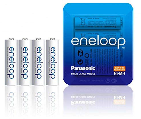 Panasonic eneloop, Ready-to-Use NI-MH Akku, AA Mignon, 4er Pack, Storage Case, min. 1900 mAh, 2100 Ladezyklen, Starke Leistung, wiederaufladbare Akku Batterien