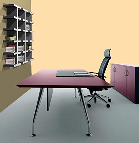 Mabel srl Coppia di mensole Porta CD/Libreria/Oggetti, da muro o da appoggio (Grigio)