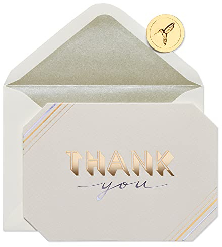 Papyrus Blank Thank You Card (Thank You Lettering)