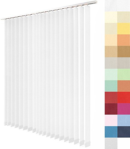 Sun World Lamellenvorhang nach Maß, Vertikal Lamellen Jalousien auf Maß vertikal Lamellen Maßanfertigung Vertikaljalousie Schiebevorhang ohne Deckenschiene (Natur, Höhe: 225cm x Breite: 225cm)