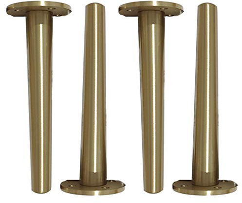 Furniture Legs Tapered,Metal Sofa Legs,Solid Pure Brass,Brushed Polished Surface,12/18/22cm,Perfect for Sofa Coffee Table Antique Furniture