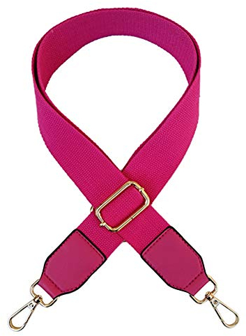 MoreChioce Damen Taschengurt Rosa Rot,Verstellbar Schultergurt Breit Taschengriffe für Handtaschen Schulterriemen Umhängegurt mit Karabinerhaken