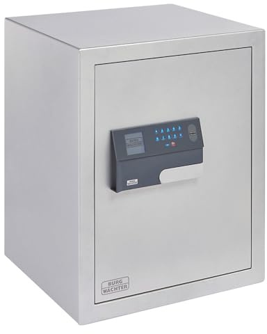 Burg-Wächter Möbeltresor mit Zahlencode und Fingerprint-Modul, Karat, Feuergeschützt, Widerstandsgrad 0 (N), 45,3 l, 67,0 kg, MT 660 E FP, Grau