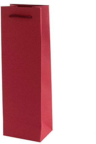 10 x Flaschentasche PresentFill® Premium Flaschentüten Bordeaux | 100% Recycling Kraft Papier 210 gr. Stark Made in Europe| Geschenktaschen | Geschenktüten | Weinflaschen Verpackung für 1 Flasche