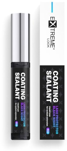 Lash Sealer Black Night Versiegelungsmittel Schwarz 10 ml Extreme Look verlängert die Lebensdauer der Wimpernverlängerungen angereicherte Formel mit Keratin zum Schutz und zur Pflege aller Arten von