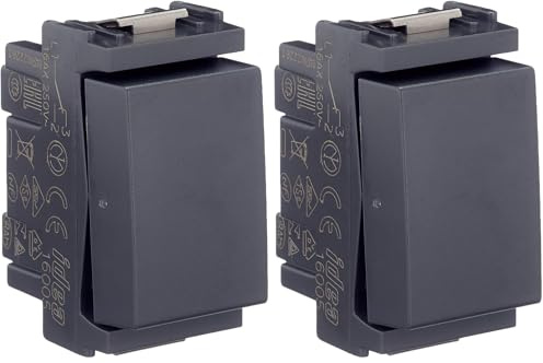 Vimar 0R16005 Idea Deviatore elettrico a muro 1P 16AX grigio (Confezione da 2)