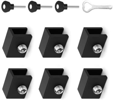 Changyeah 6 pz finestra scorrevole serratura di sicurezza per finestra scorrevole regolabile, telaio della porta con serratura in lega di alluminio, con serratura di sicurezza e chiavi