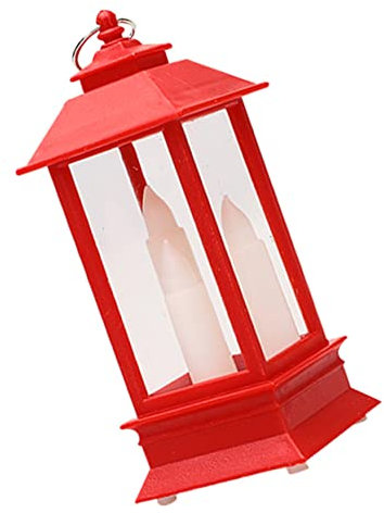DOITOOL 1stück Weihnachtliche Windlichter Rote Kerzen-lampe Dekorative Nachtlichter Für Stilvolle Weihnachtsdeko Vielseitig Einsetzbar Installieren Und Einzigartig Im Design