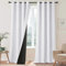 MRTREES Cortinas Térmicas Aislantes Frío Calor Blackout Acustica 100% Opaca Cortina Termica Blanca con Ojales para Dormitorio Matrimonio Salon Modernas, 2 Piezas, 140x225 cm